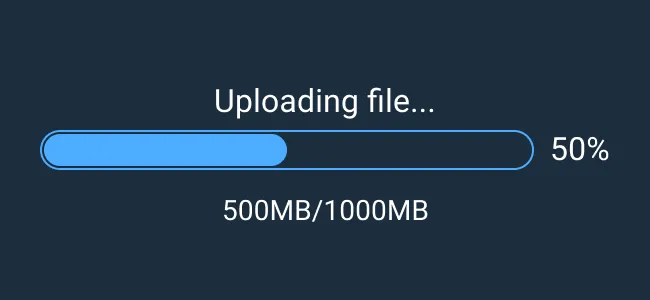 Do: Use a Determinate Progress Bar to indicate to users how much of an operation has been completed.